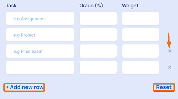 Click on "Add new row" to increase row.